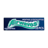 AIRWAVES Menthol & Eucalyptus flavour Sugar Free Chewing Gum 10 Pieces (Case of 30)  Adomoo